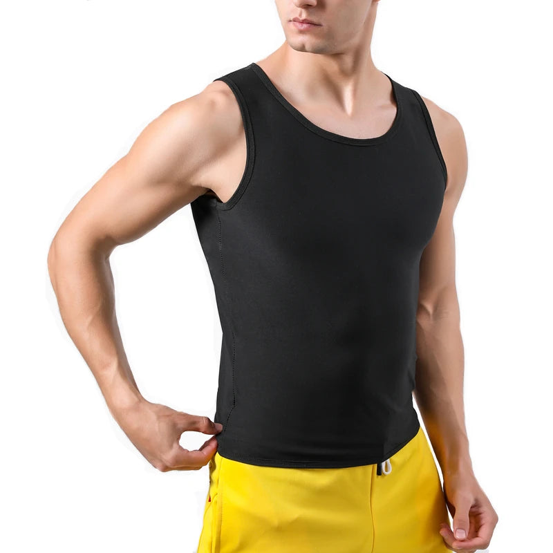 Men Sweat Vest Sauna Shapers Body Shapewear Waist Trainer Slimming Vest Hot Thermo Sweat Sauna Tank Tops Fitness Workout Suits