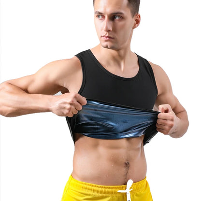 Men Sweat Vest Sauna Shapers Body Shapewear Waist Trainer Slimming Vest Hot Thermo Sweat Sauna Tank Tops Fitness Workout Suits