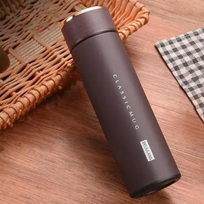 Portable Stainless Steel Smart Water Bottle, Leak Proof, Double Walled, Keep Drink Hot & Cold, LCD Temperature Display