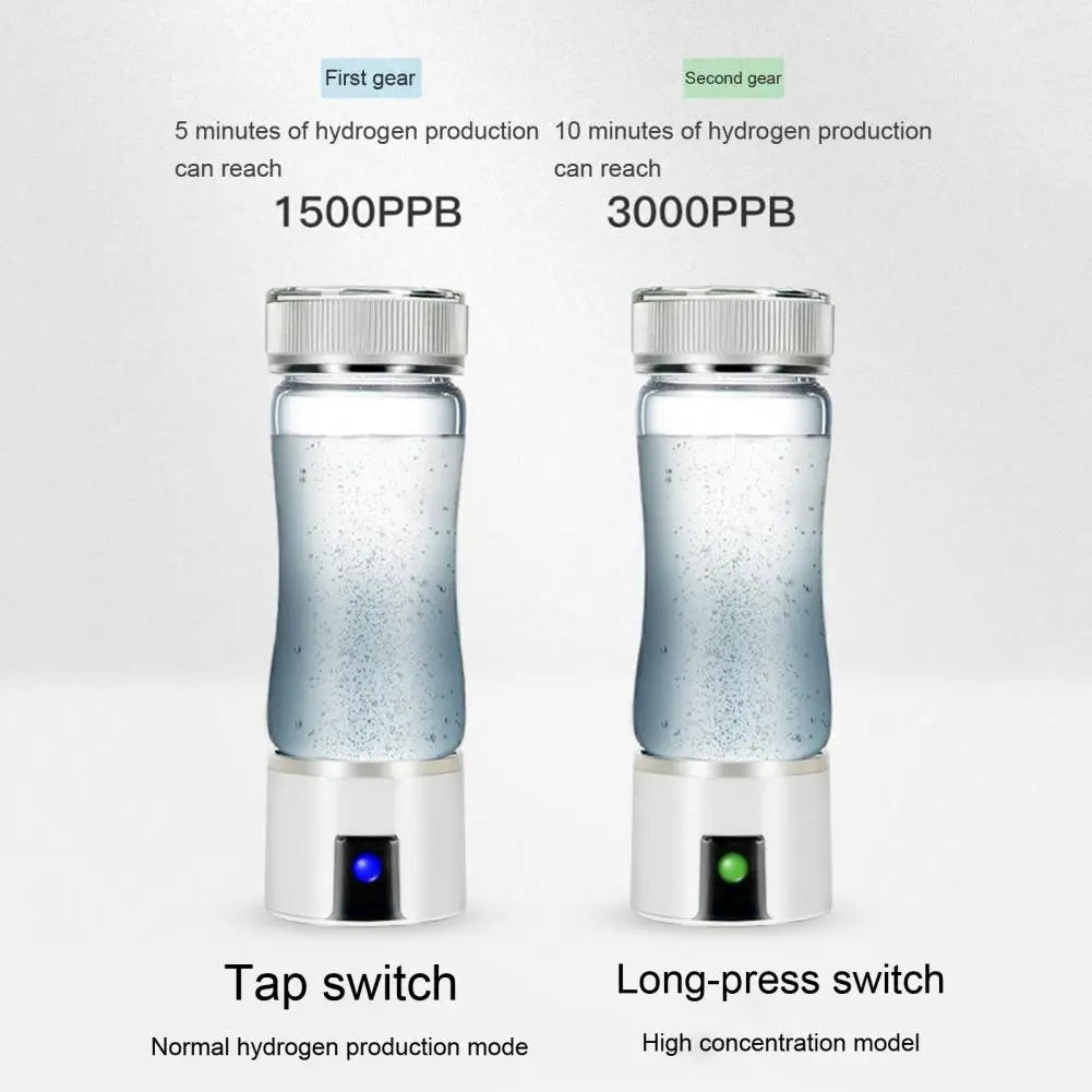 Hydrogen Water Bottle Electrolysis Hydrogen Water Bottle Portable 300Ml Hydrogen Rich Water Bottle with Spe Pem for Birthday