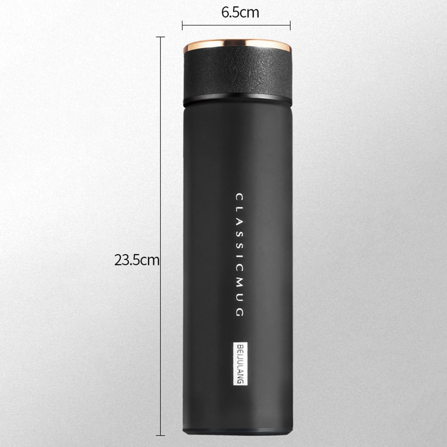 Portable Stainless Steel Smart Water Bottle, Leak Proof, Double Walled, Keep Drink Hot & Cold, LCD Temperature Display