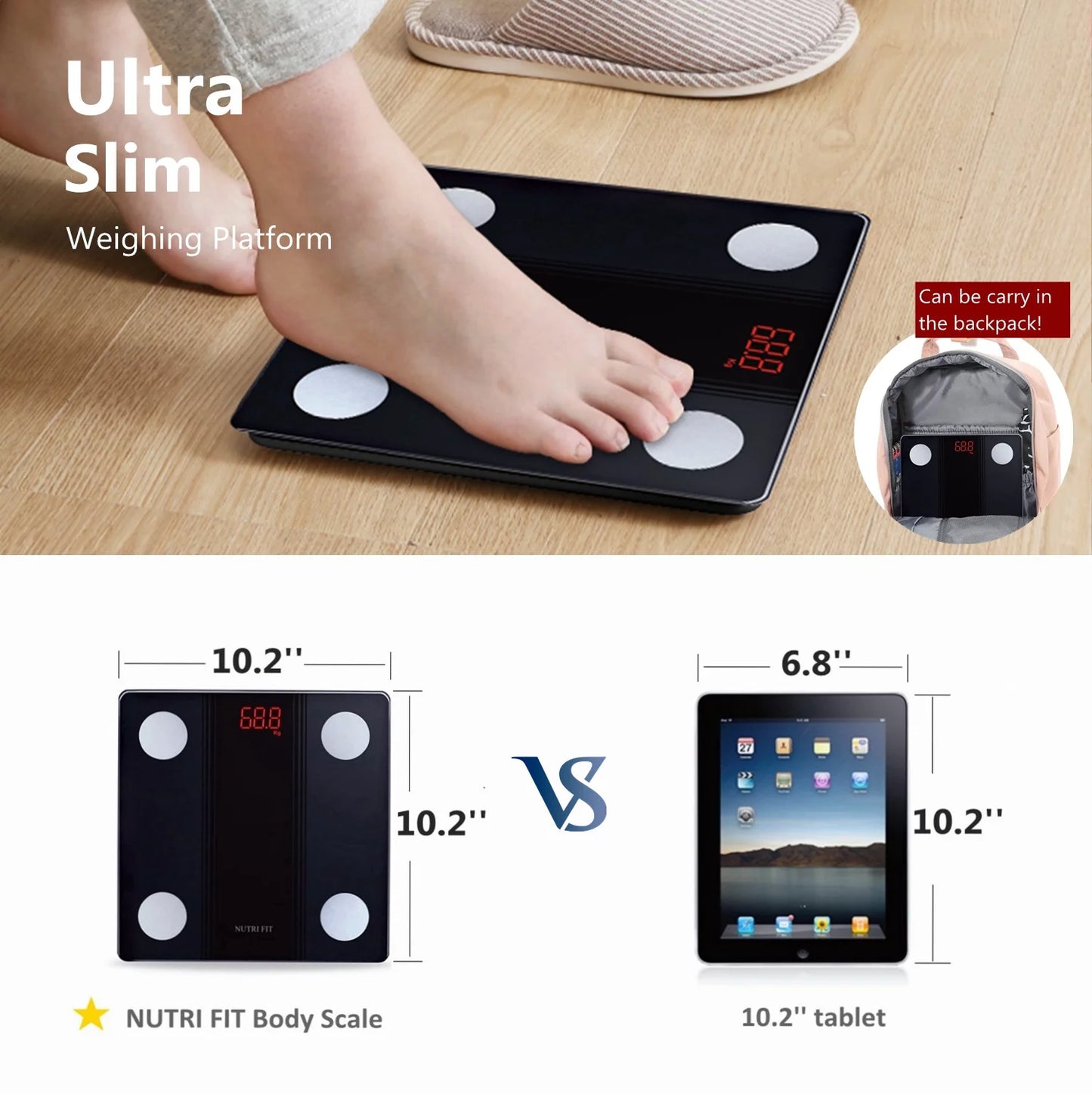 Smart Scale for Body Weight Digital Bathroom Scales with Bluetooth